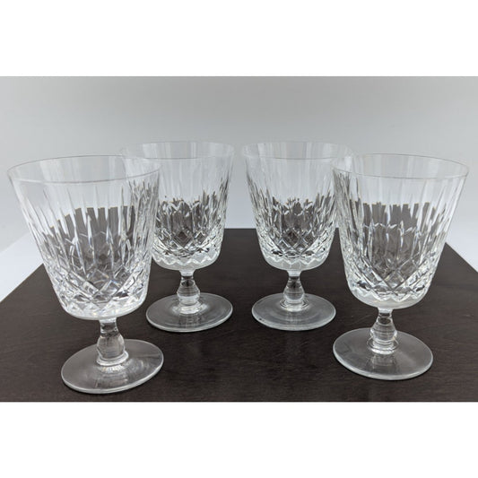 Edinburgh Crystal Appin Crystal Wine Glasses Water Goblets Set of 4 Scotland