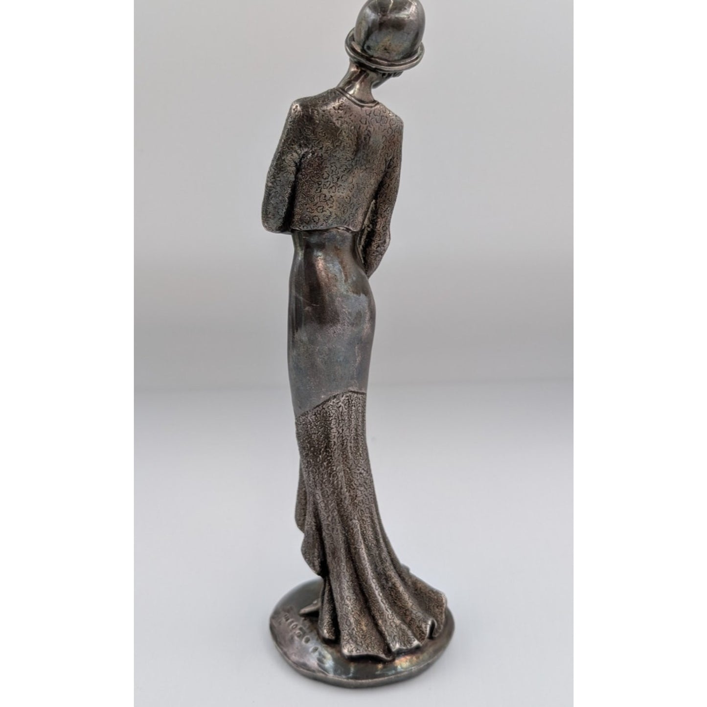 Fratelli Magrino Argentieri Sterling Silver Over Resin Lady Figurine Italy