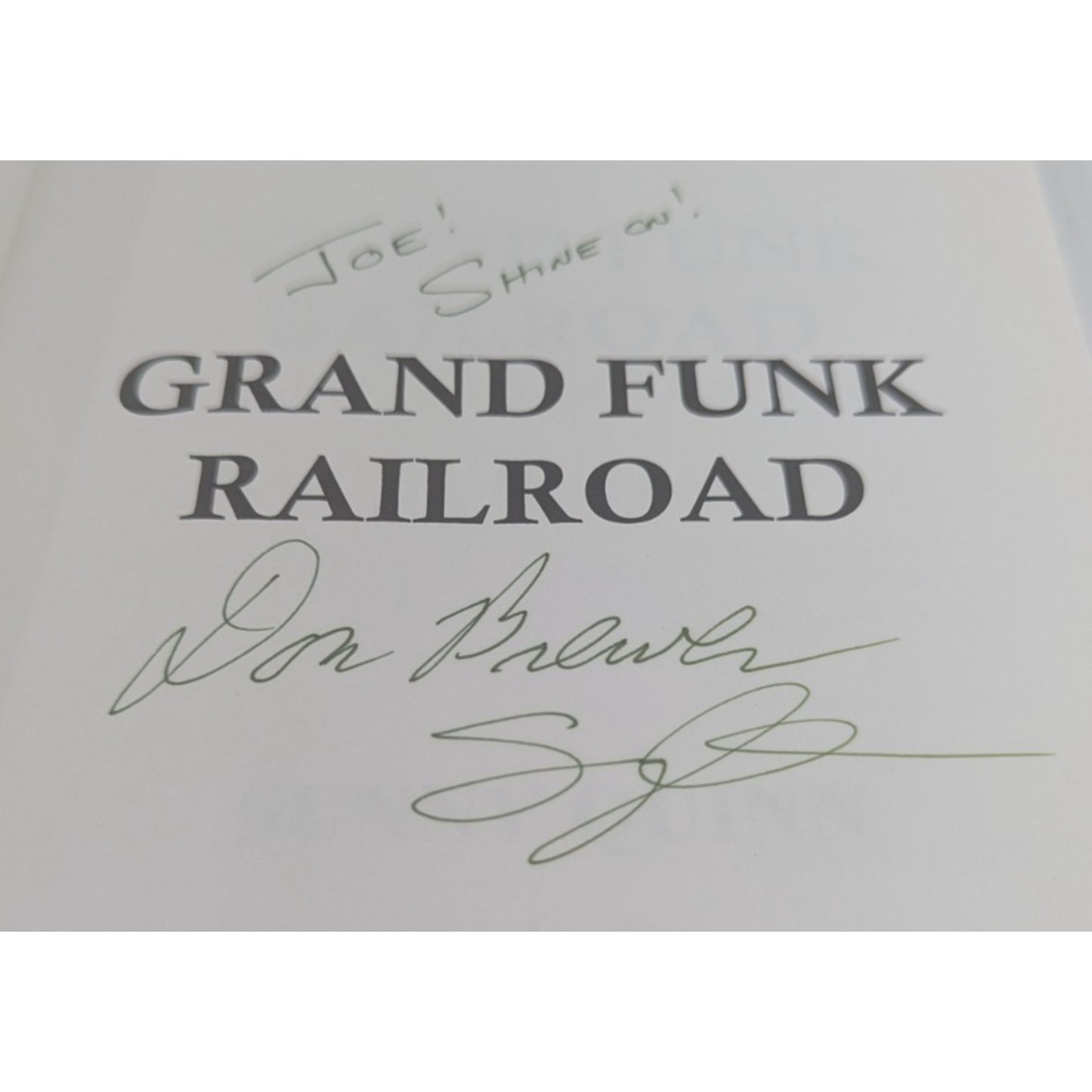 Tales of the American Band Grand Funk Railroad Signed by Sunny Quinn Don Brewer