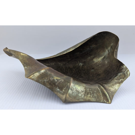 Tin Brass Bowl Seashell Shape Serving Bowl