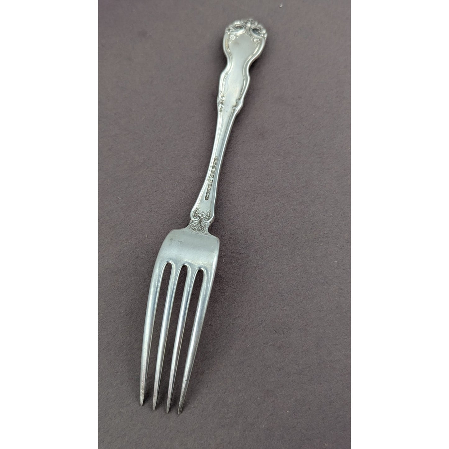 La Reine by Wallace Sterling Silver Fork 7" Flatware No Monogram