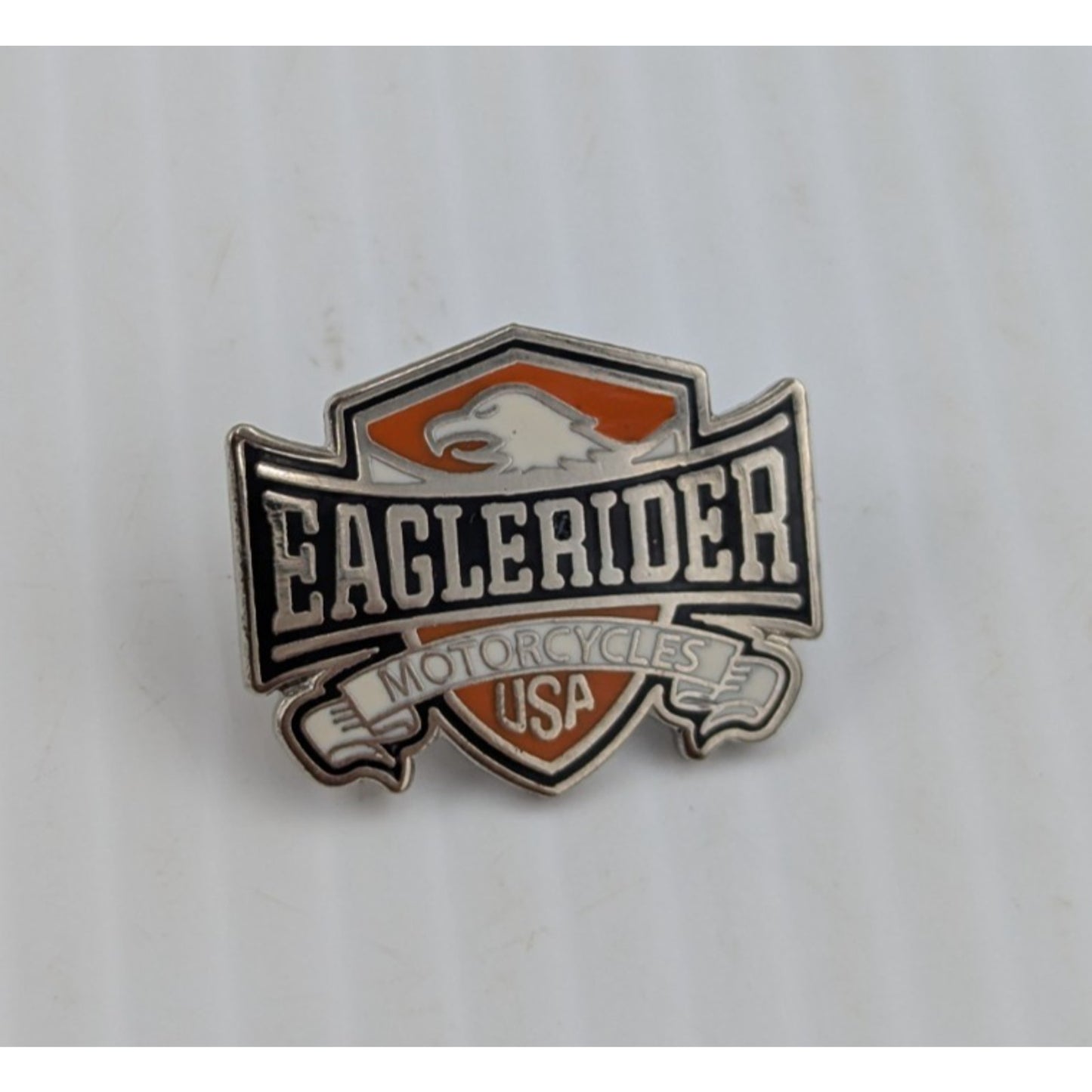 Vintage EAGLE RIDER Motorcycles USA Enamel Metal Lapel Hat Pin