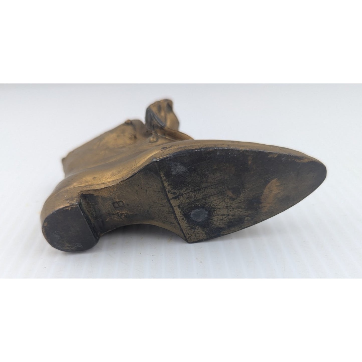 Vintage Metal Boot Shoe Marked JB, 3.75" Long