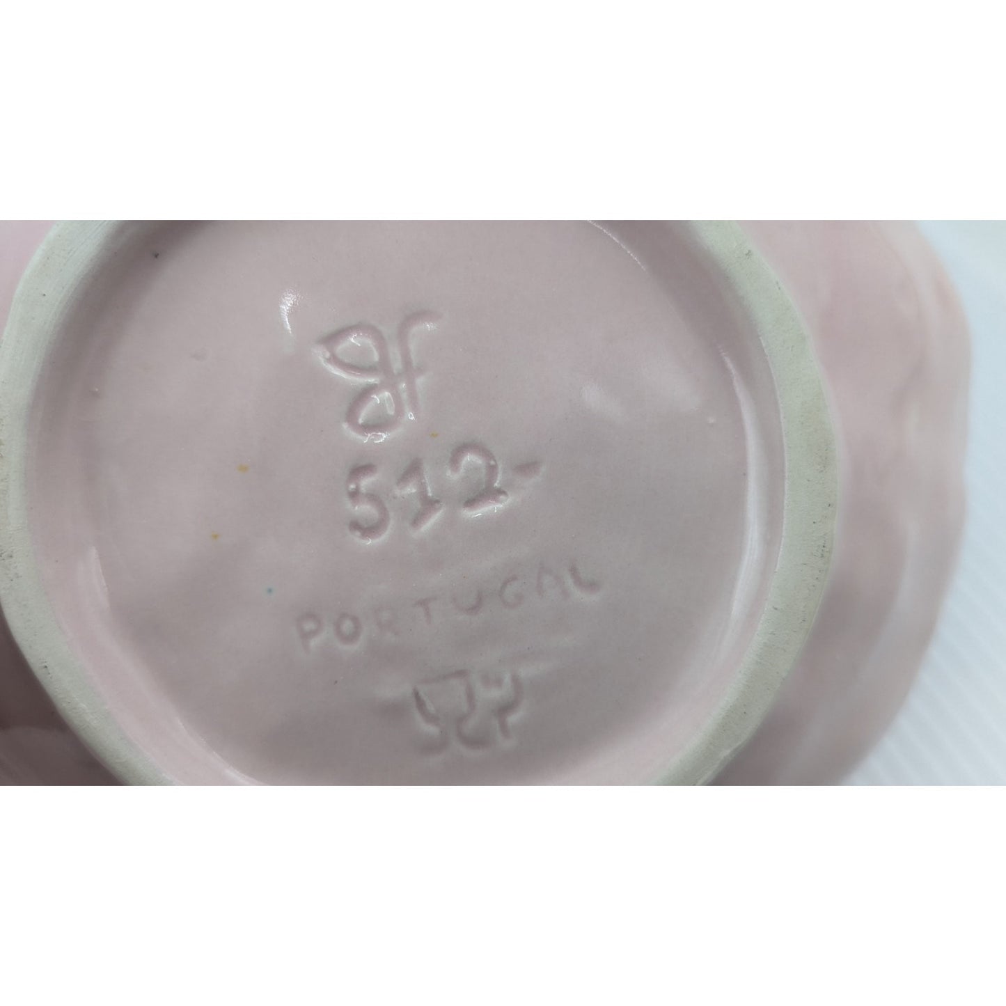 Pink Majolica Cabbage Leaf Soup Pasta Bowl Set of 4 Bowls 8" JF 512 Portugal