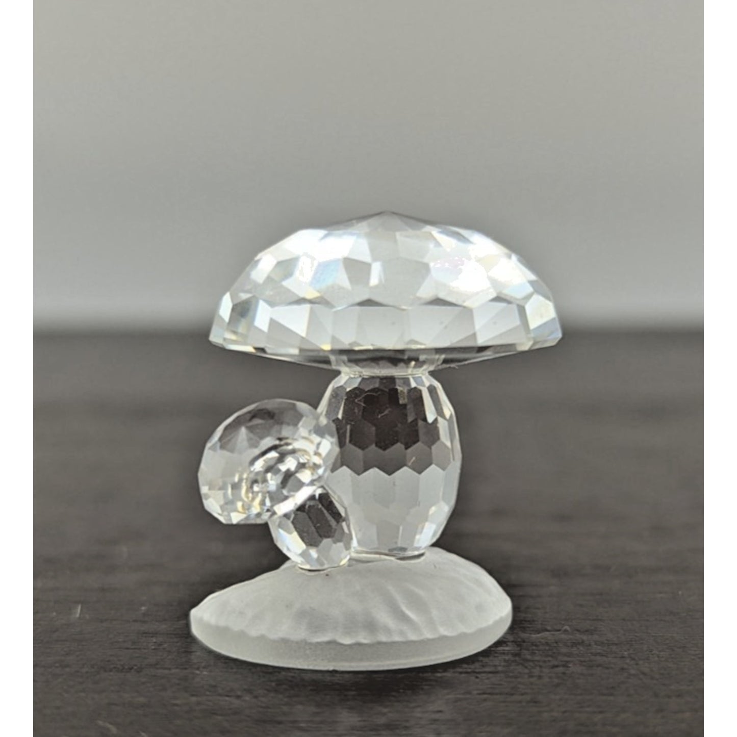 Swarovski Crystal Woodland Friends Mushroom Toadstool Figurine Satin Base