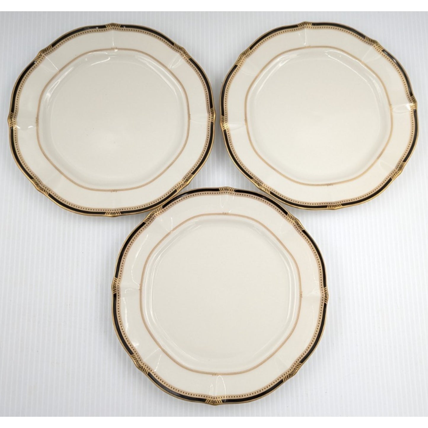 9 Noritake Gilded Age Dinner Salad Bread and Butter Plate Plates 7354 Excellent