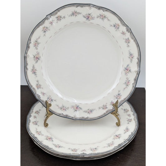 Noritake Traviata Dinner Plate Set of 3 Plates Floral Scalloped 10.5" Excellent