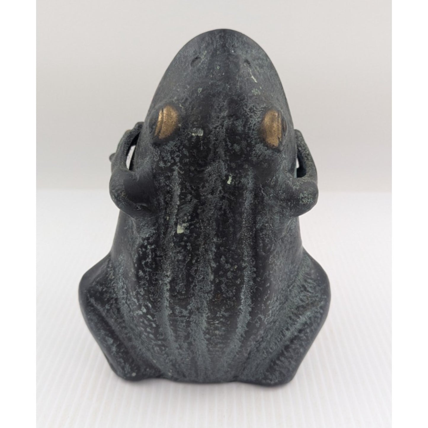 SPI Vintage Brass Frog Statue Planter Holder Vase San Pacific International