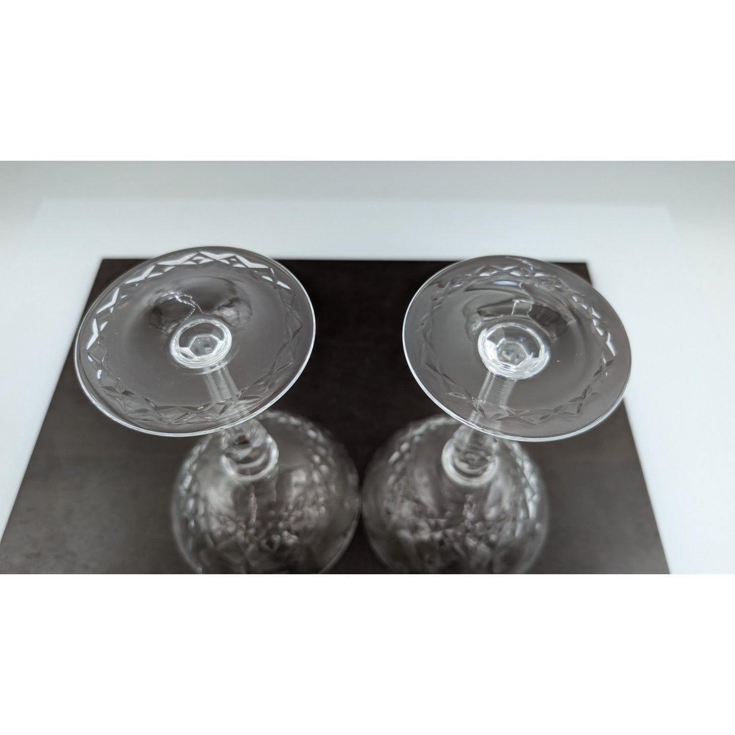 Rogaska Gallia Champagne Tall Sherbet Glasses 7 1/8" Set of 2