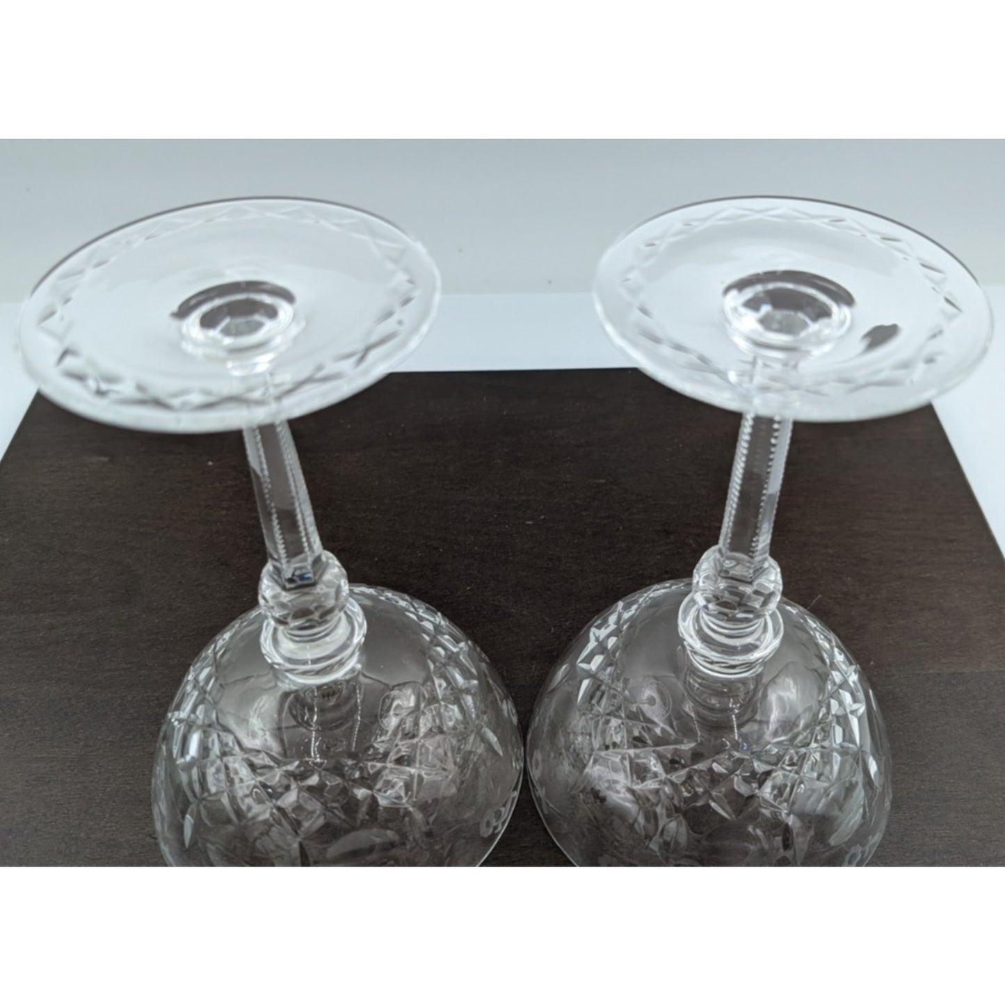 Rogaska Gallia Champagne Tall Sherbet Glasses 7 1/8" Set of 2