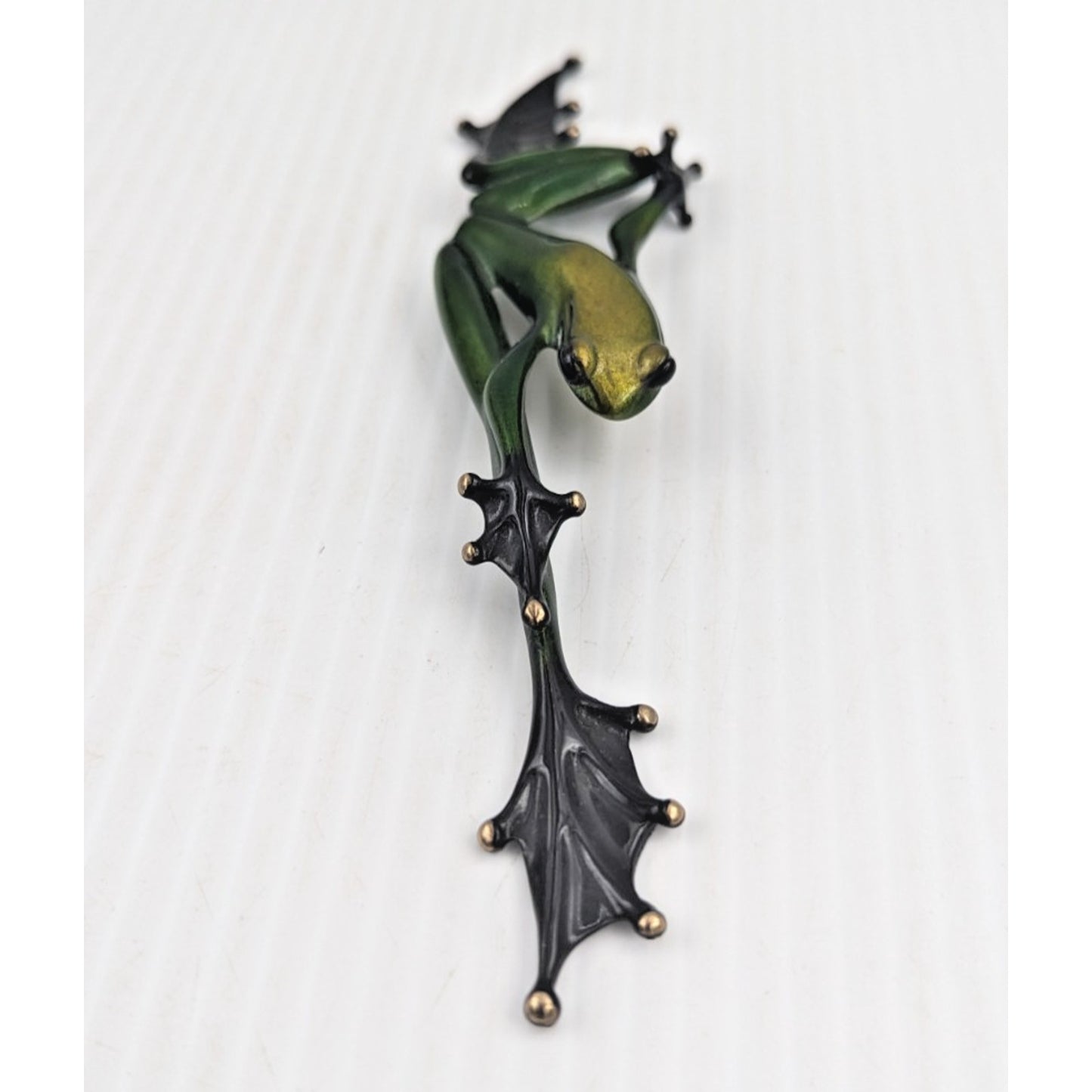Tim Cotterill Frogman Bronze Frog Sculpture “Fiji” LE #366/1000 w/COA