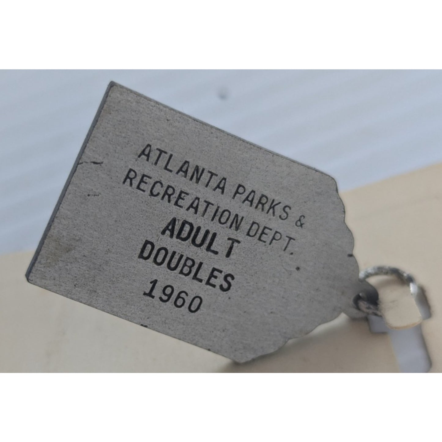 1960 Table Tennis Medal Pendant Award Atlanta Parks & Recreation Dept. Lot of 2