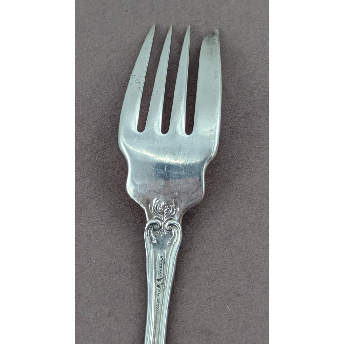 La Reine by Wallace Sterling Silver Salad Fork 6 1/4" Flatware No Monogram