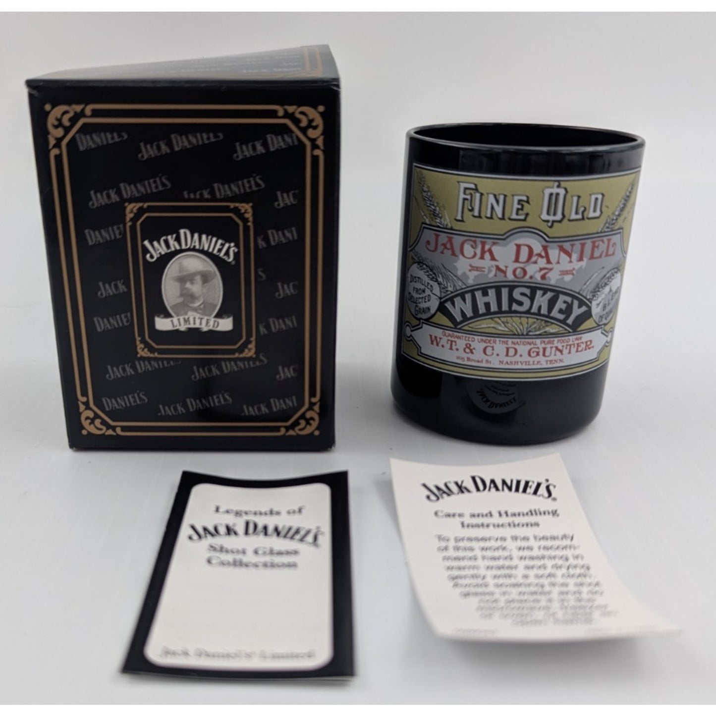 Jack Daniel Whiskey Shot Glass Fine Old No. 7 Distillery Barware Collectable