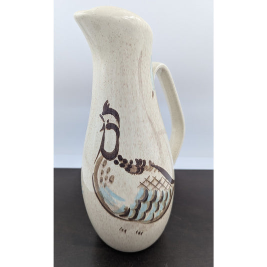 Red Wing Pottery USA Bob White Quail Pitcher 11.5" Mid Century Modern MCM