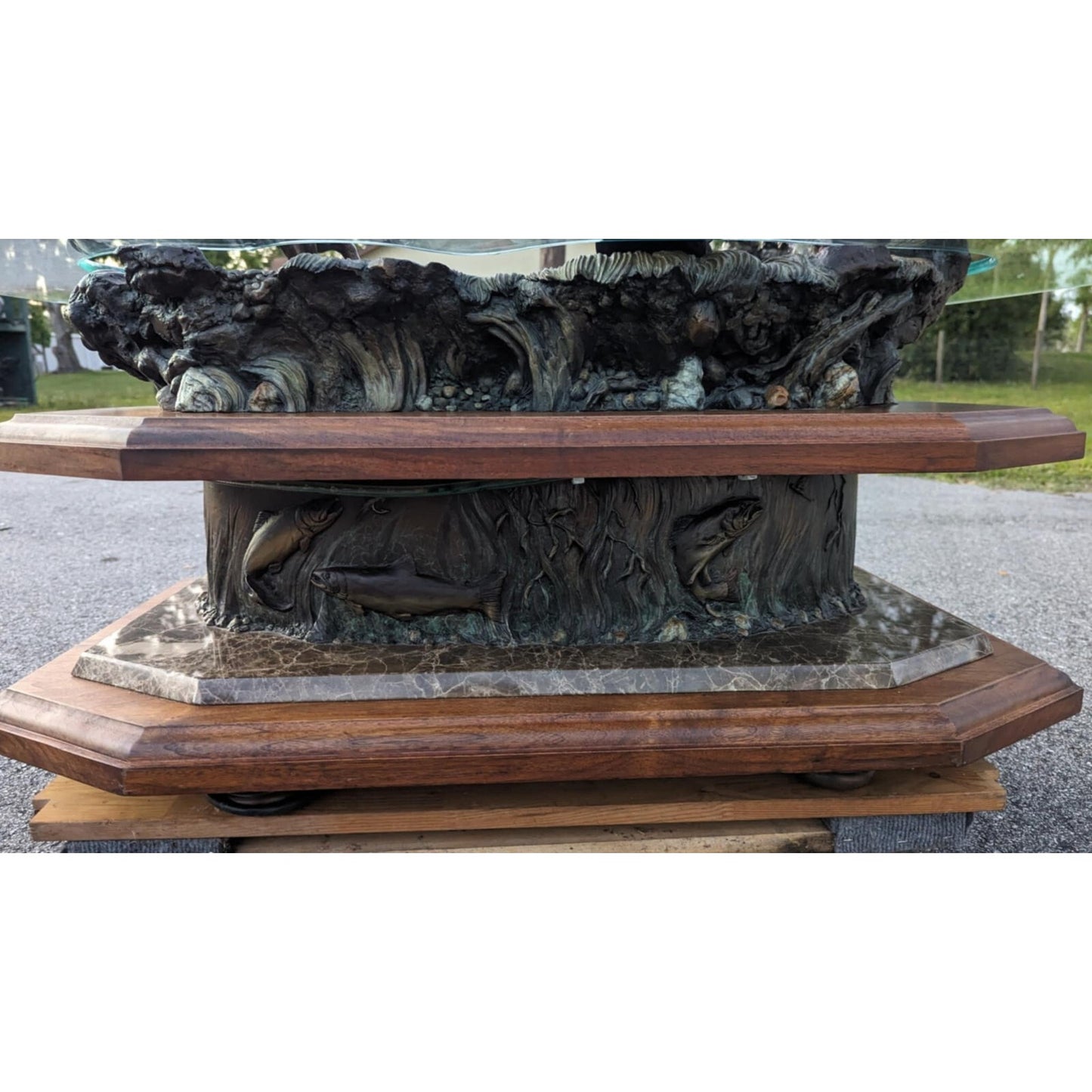 Dennis Jones Bronze Sculpture YUKON Fountain Coffee Table LE 11/30 AS IS