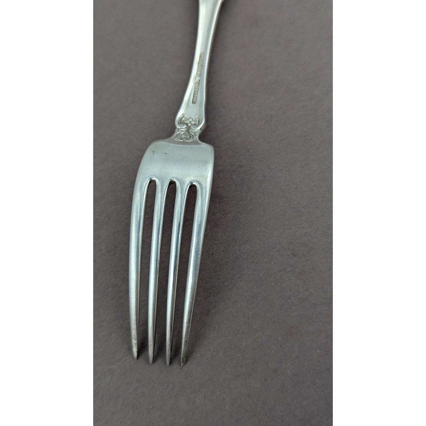 La Reine by Wallace Sterling Silver Fork 7" Flatware No Monogram