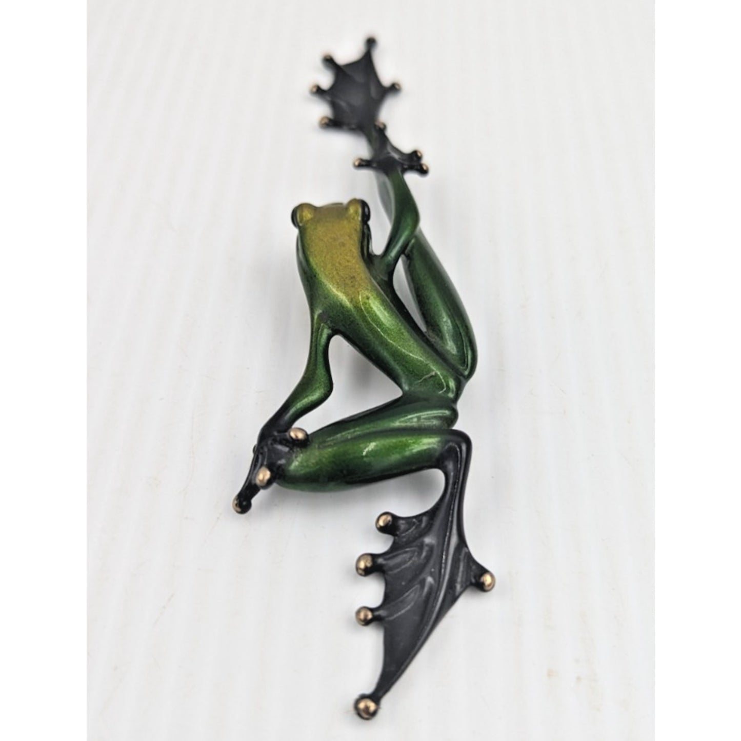 Tim Cotterill Frogman Bronze Frog Sculpture “Fiji” LE #366/1000 w/COA