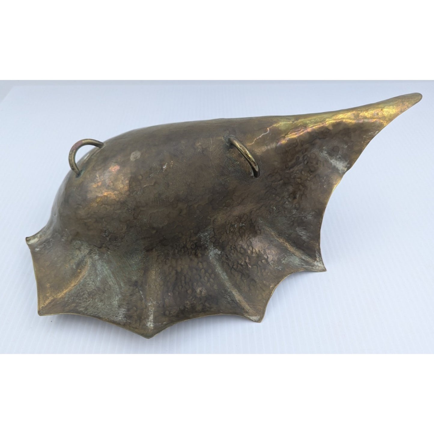 Tin Brass Bowl Seashell Shape Serving Bowl