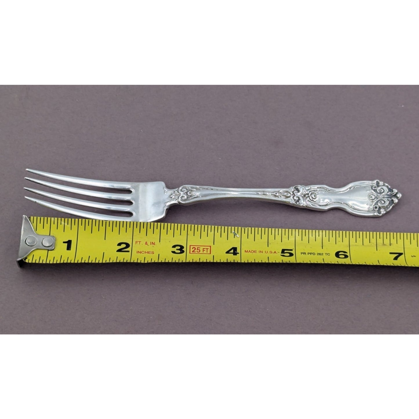 La Reine by Wallace Sterling Silver Fork 7" Flatware No Monogram