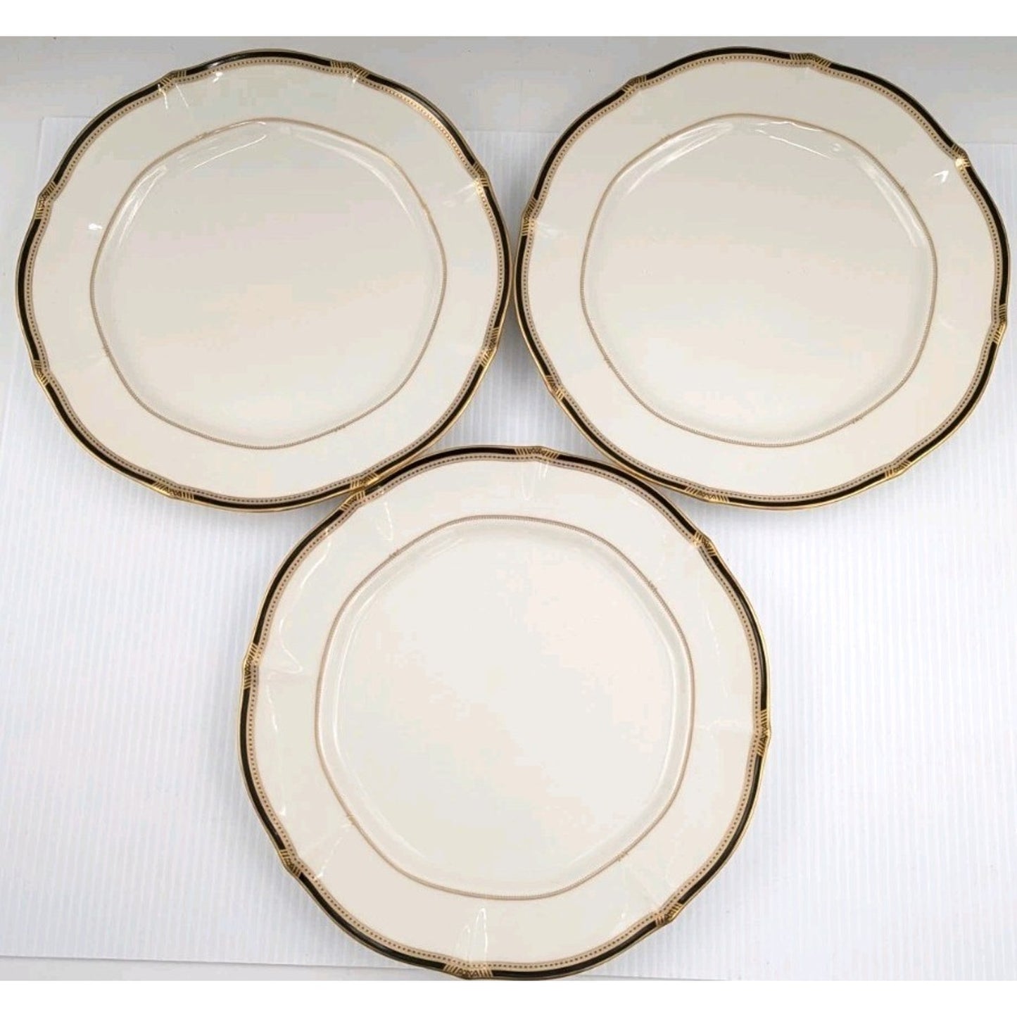 9 Noritake Gilded Age Dinner Salad Bread and Butter Plate Plates 7354 Excellent