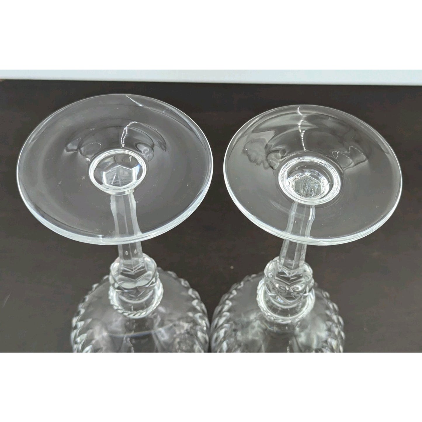 Maribor Hock Wine Crystal Glass Set of 2 Goblets by Royal Gallery 8”