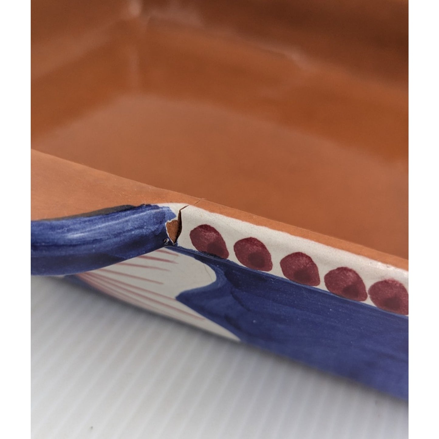 Vietri Solimene Blue Fish Campagna Pesce Square Baking Dish Casserole 11.5 Italy