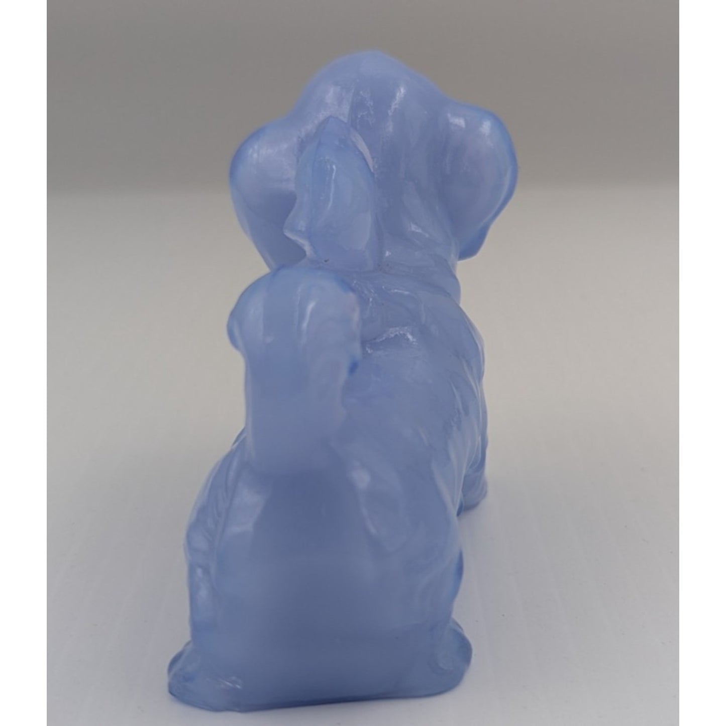 Boyd Glass Parlor Pup Dog Puppy Pooch Blue