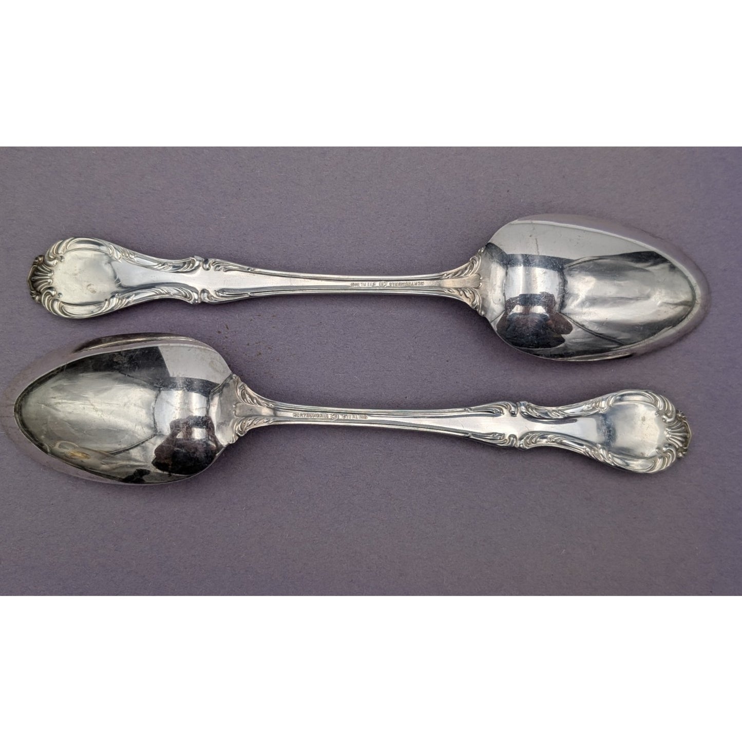 Northumbria Cello Sterling Silver Serving Table Spoon Set of 2 8.5" long 135g
