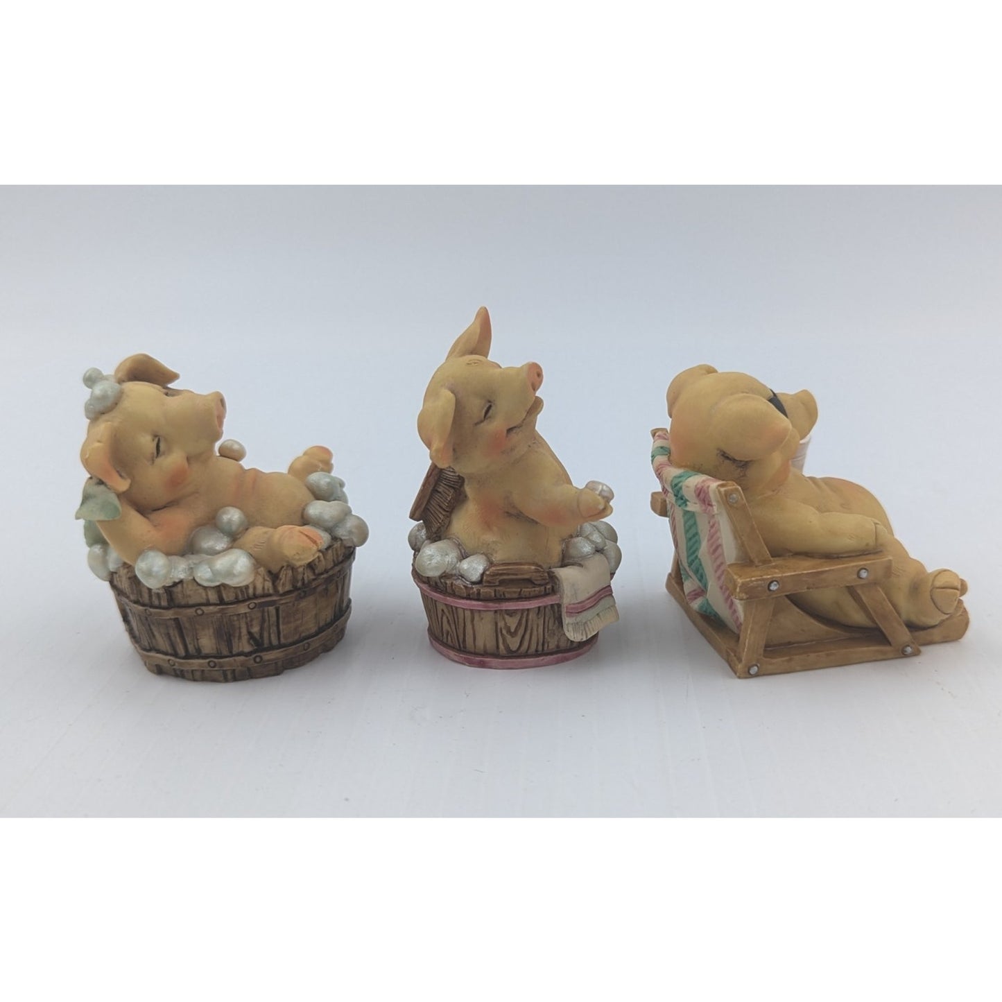 Vintage 1992 Ganz Pigsville Figurines Lot Of 6
