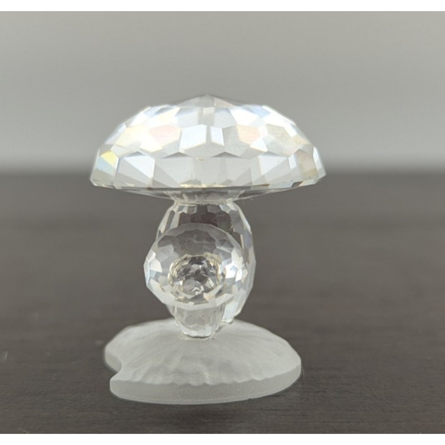 Swarovski Crystal Woodland Friends Mushroom Toadstool Figurine Satin Base