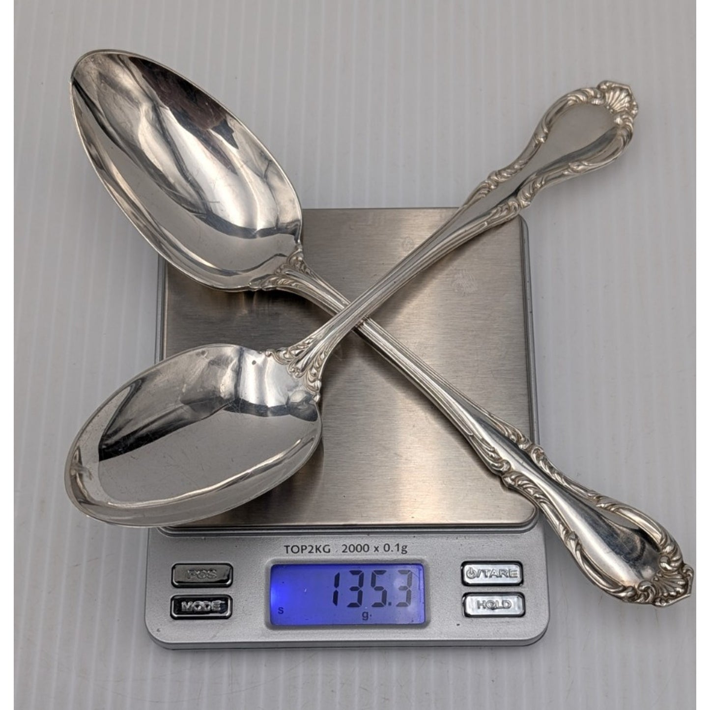 Northumbria Cello Sterling Silver Serving Table Spoon Set of 2 8.5" long 135g