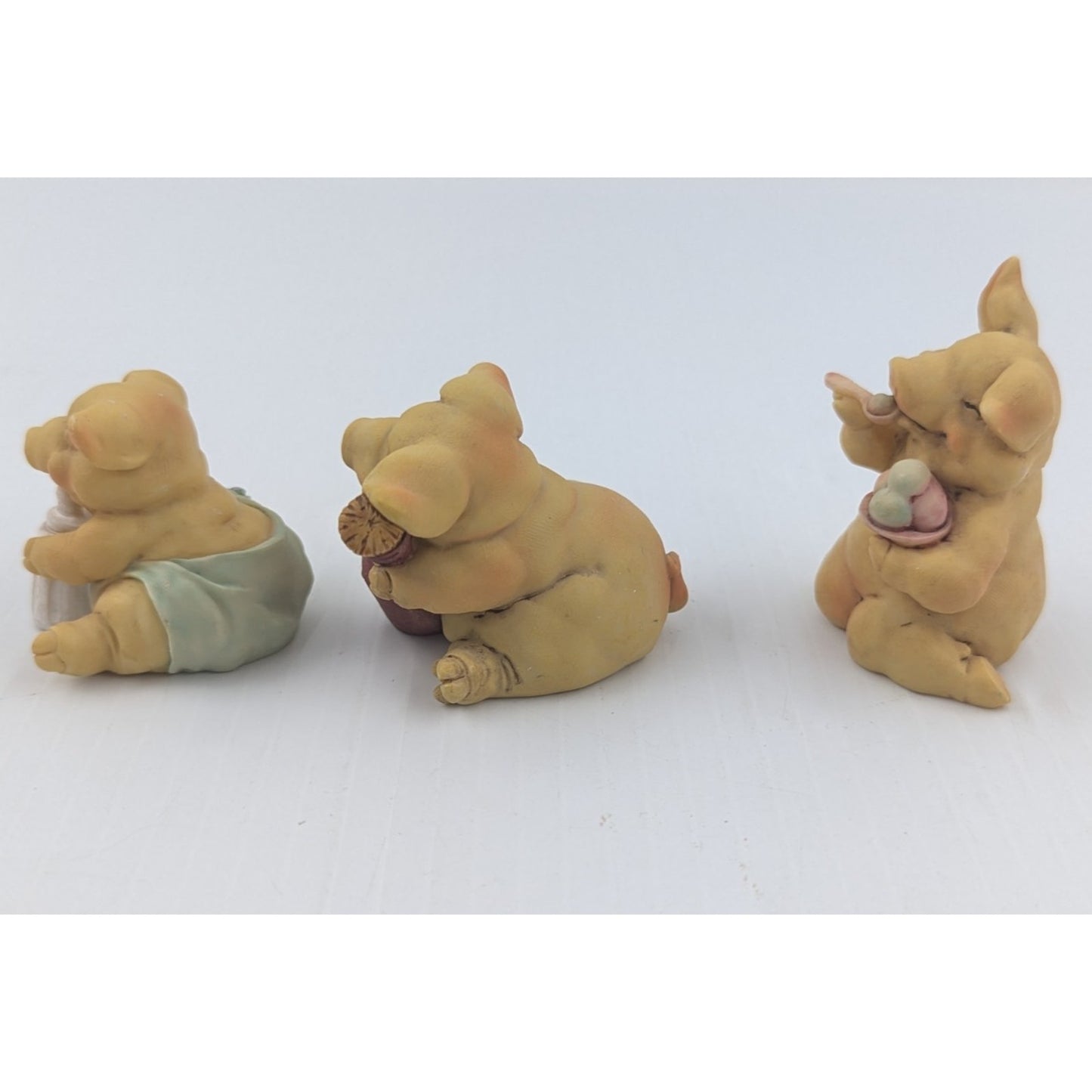 Vintage 1992 Ganz Pigsville Figurines Lot Of 6