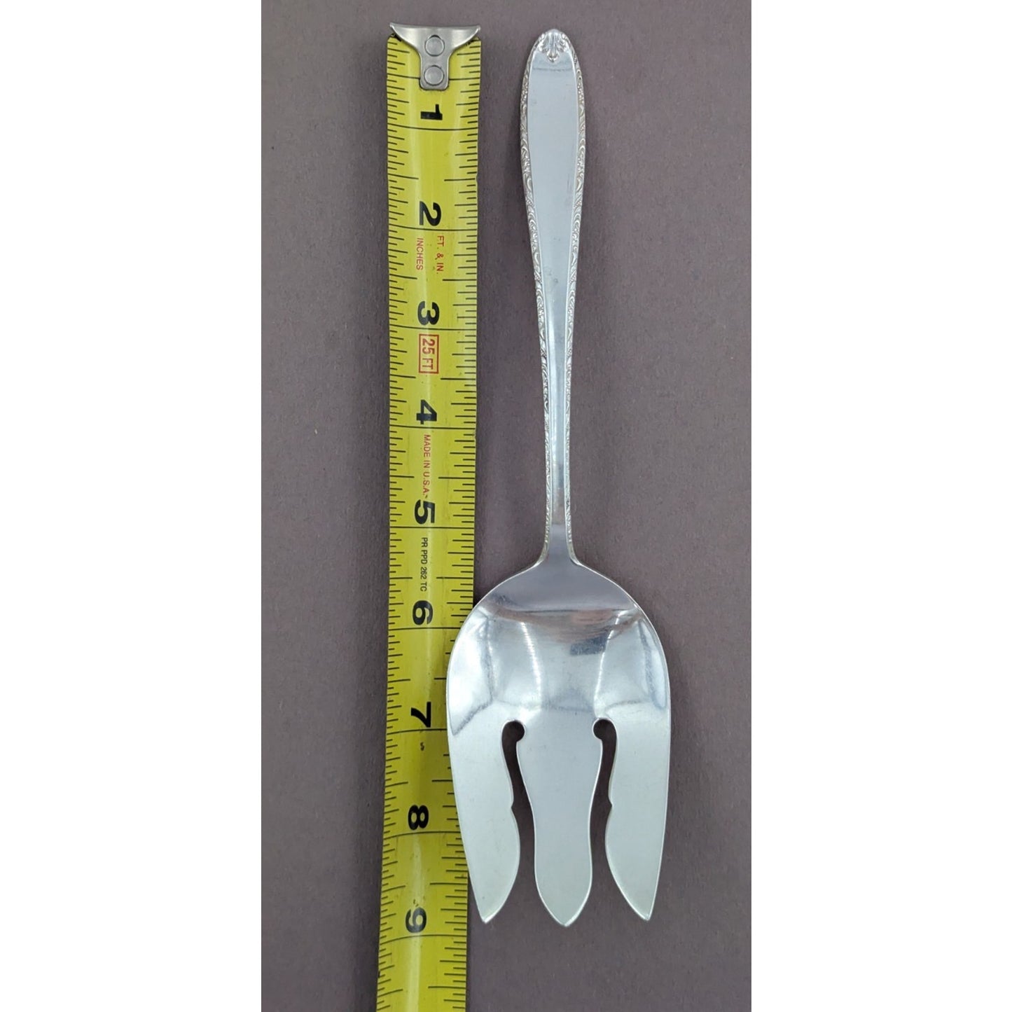 Alvin Southern Charm Sterling Silver Large Salad Serving Fork 9" No Monogram 86g