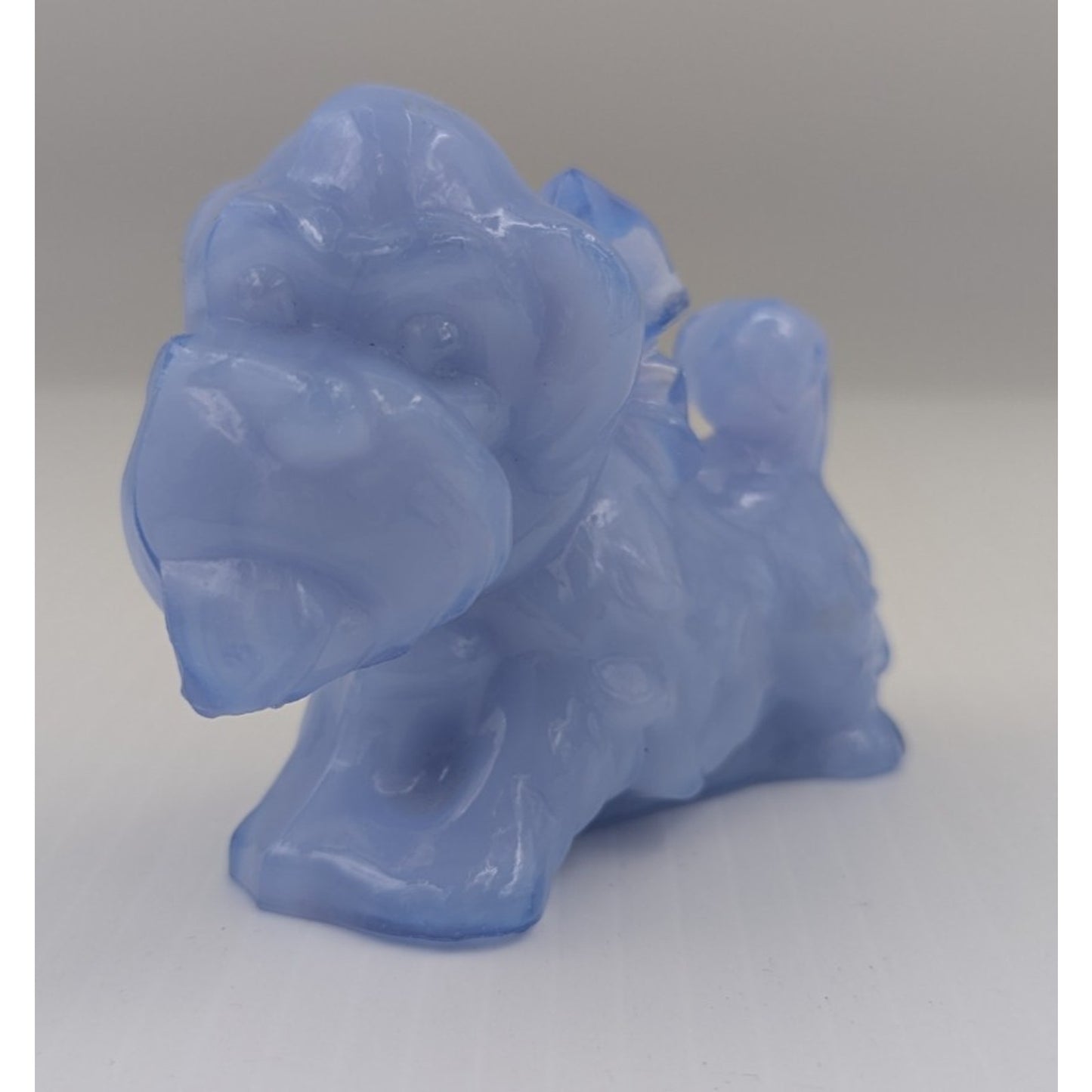 Boyd Glass Parlor Pup Dog Puppy Pooch Blue
