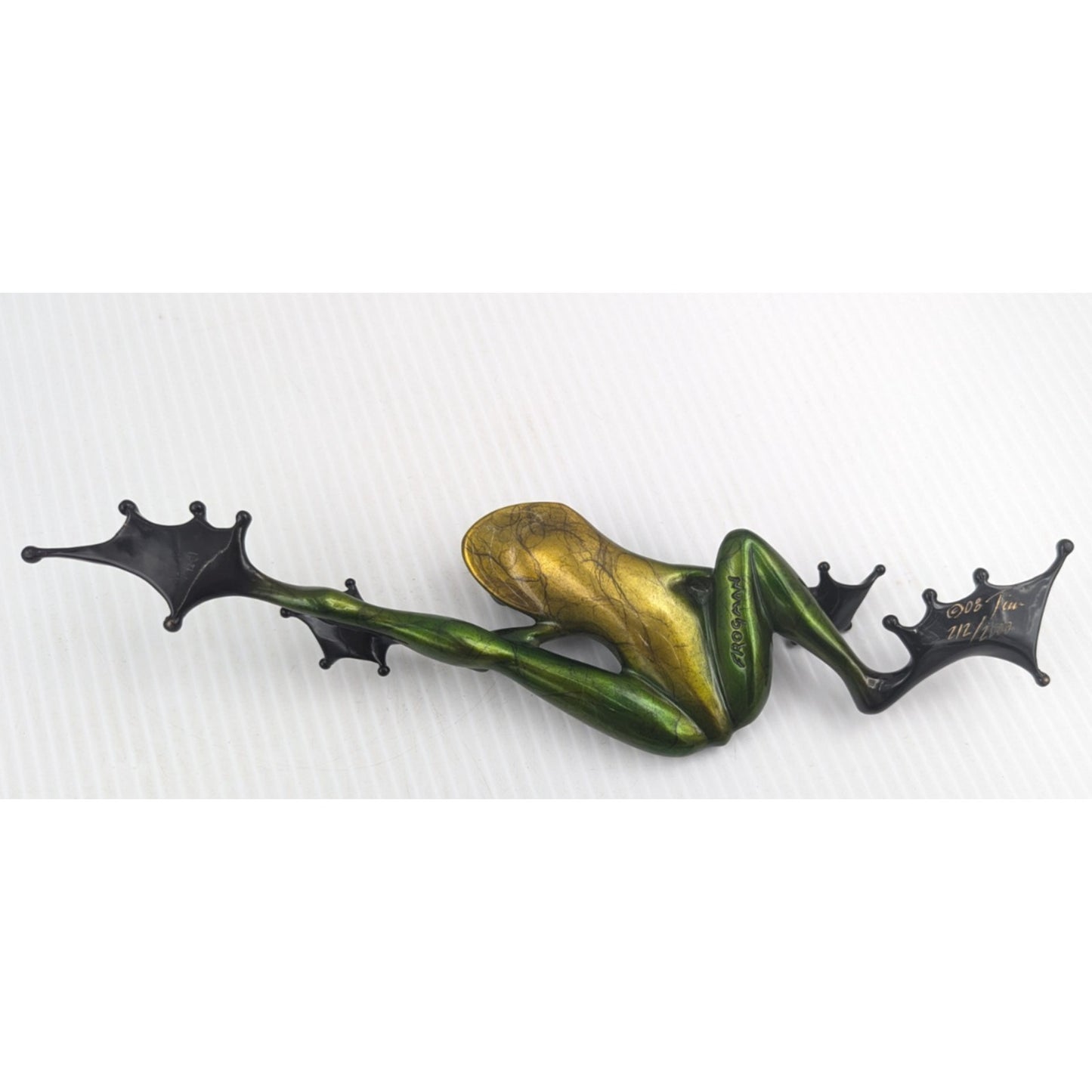 Tim Cotterill Frogman Bronze Frog Sculpture “Flash” LE #212/2000 w/COA