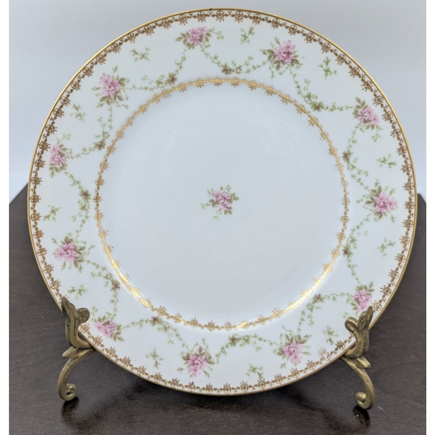 Charles Field Haviland Limoges Floral Luncheon Plate Set of 4 Plates GDA France