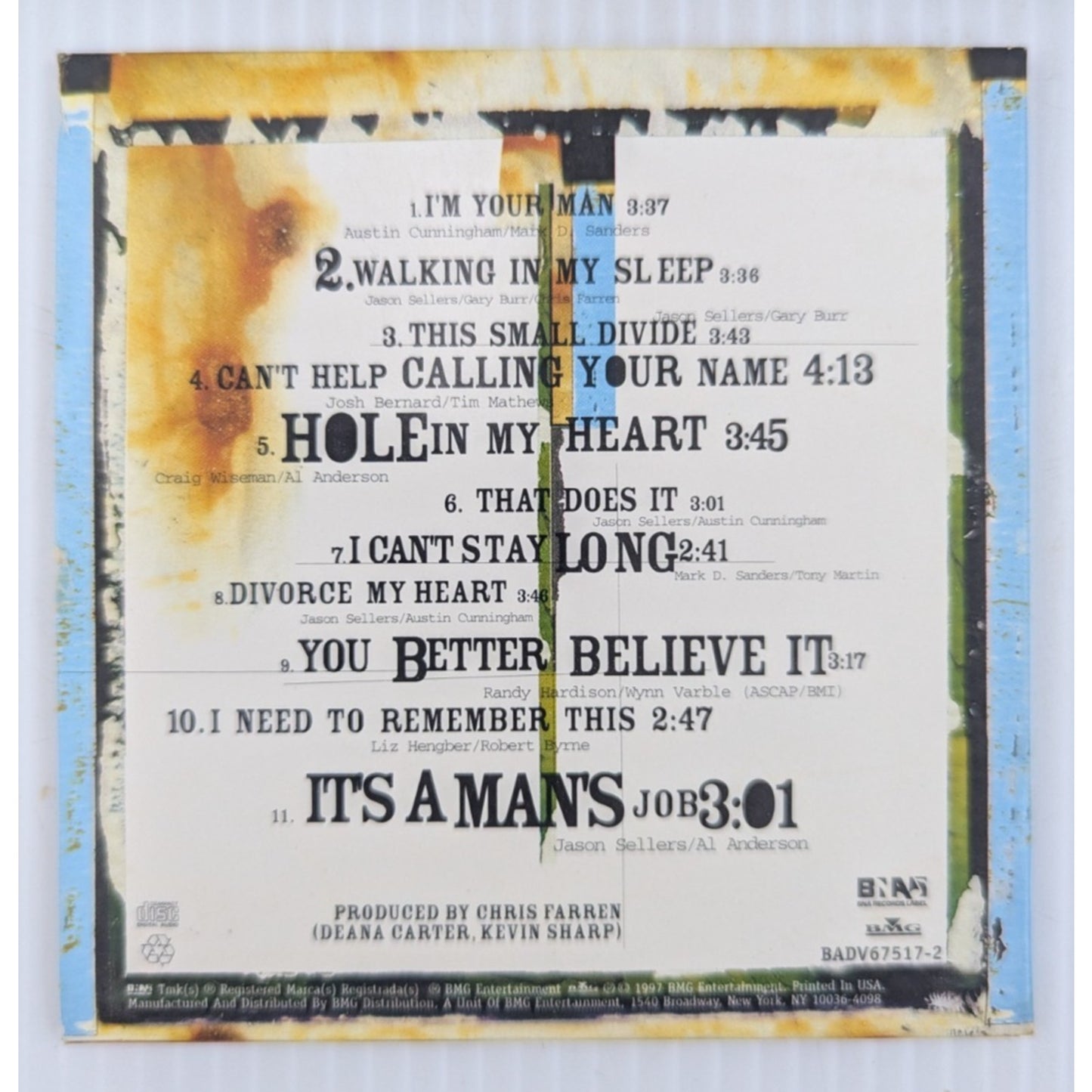 Jason Sellers I' m Your Man CD Signed Personalized