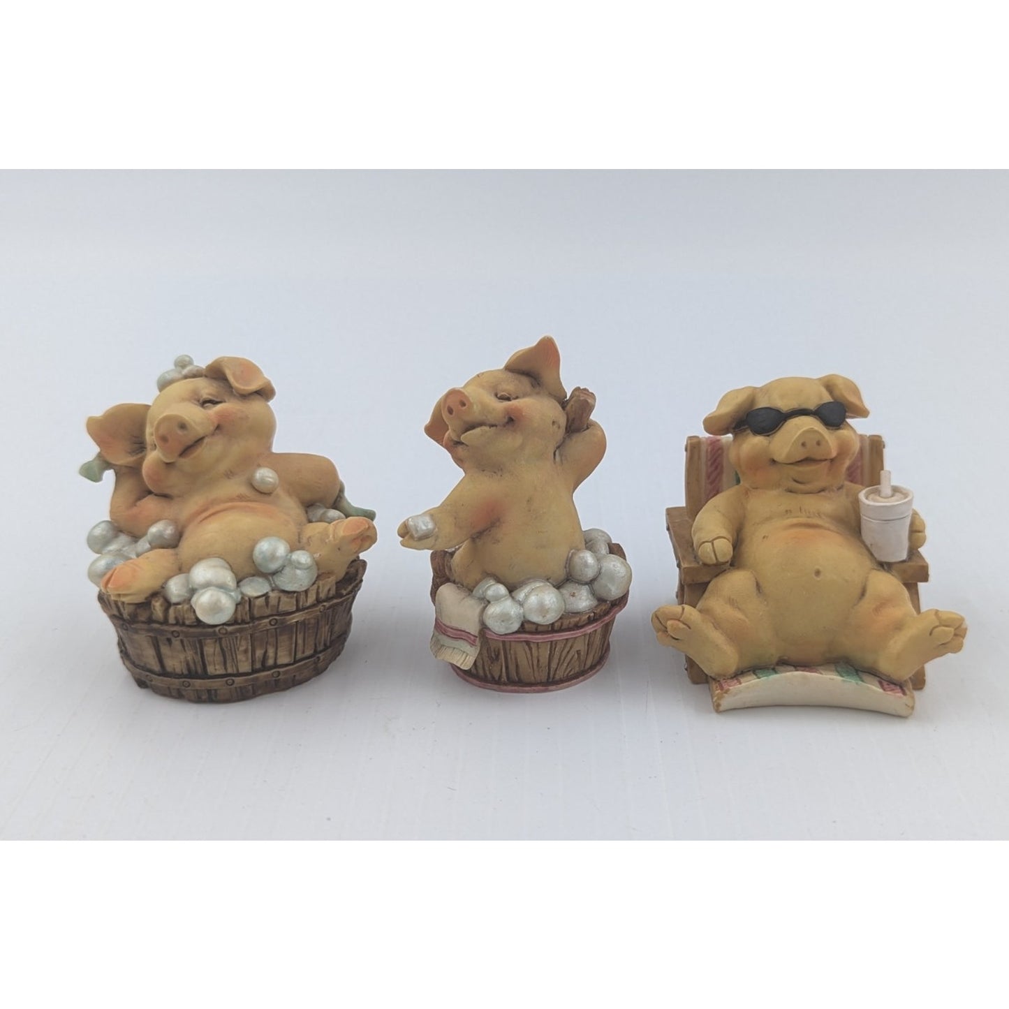 Vintage 1992 Ganz Pigsville Figurines Lot Of 6