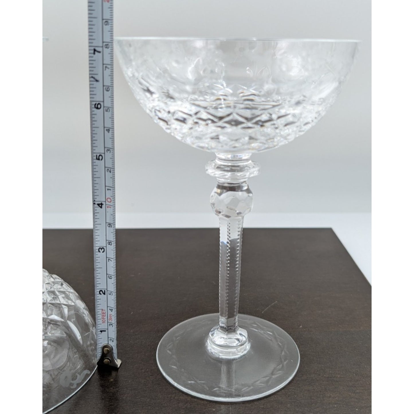 Rogaska Gallia Champagne Tall Sherbet Glasses 7 1/8" Set of 2