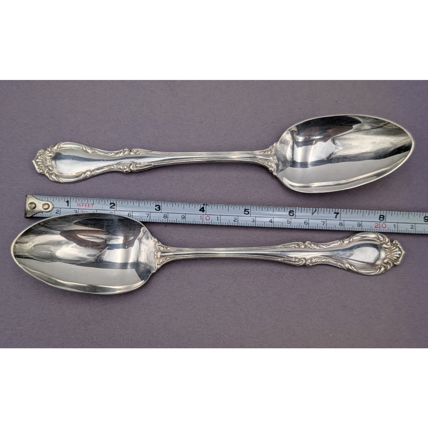 Northumbria Cello Sterling Silver Serving Table Spoon Set of 2 8.5" long 135g