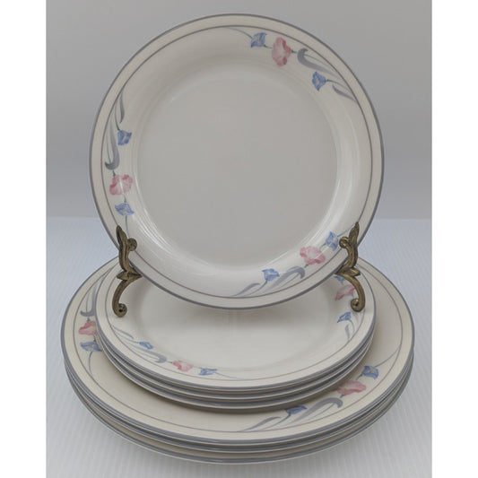 Lenox Glories on Grey Dinner Plate and Salad Plate Set of 7 Plates USA