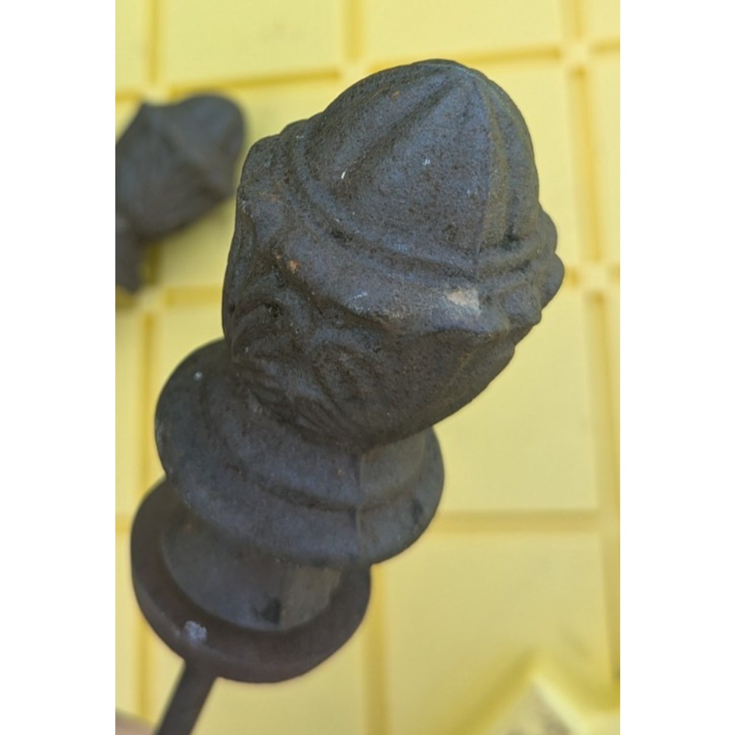 Antique Garden Hose Guide Cast Iron Metal Stakes Hose Guards Lot of 2