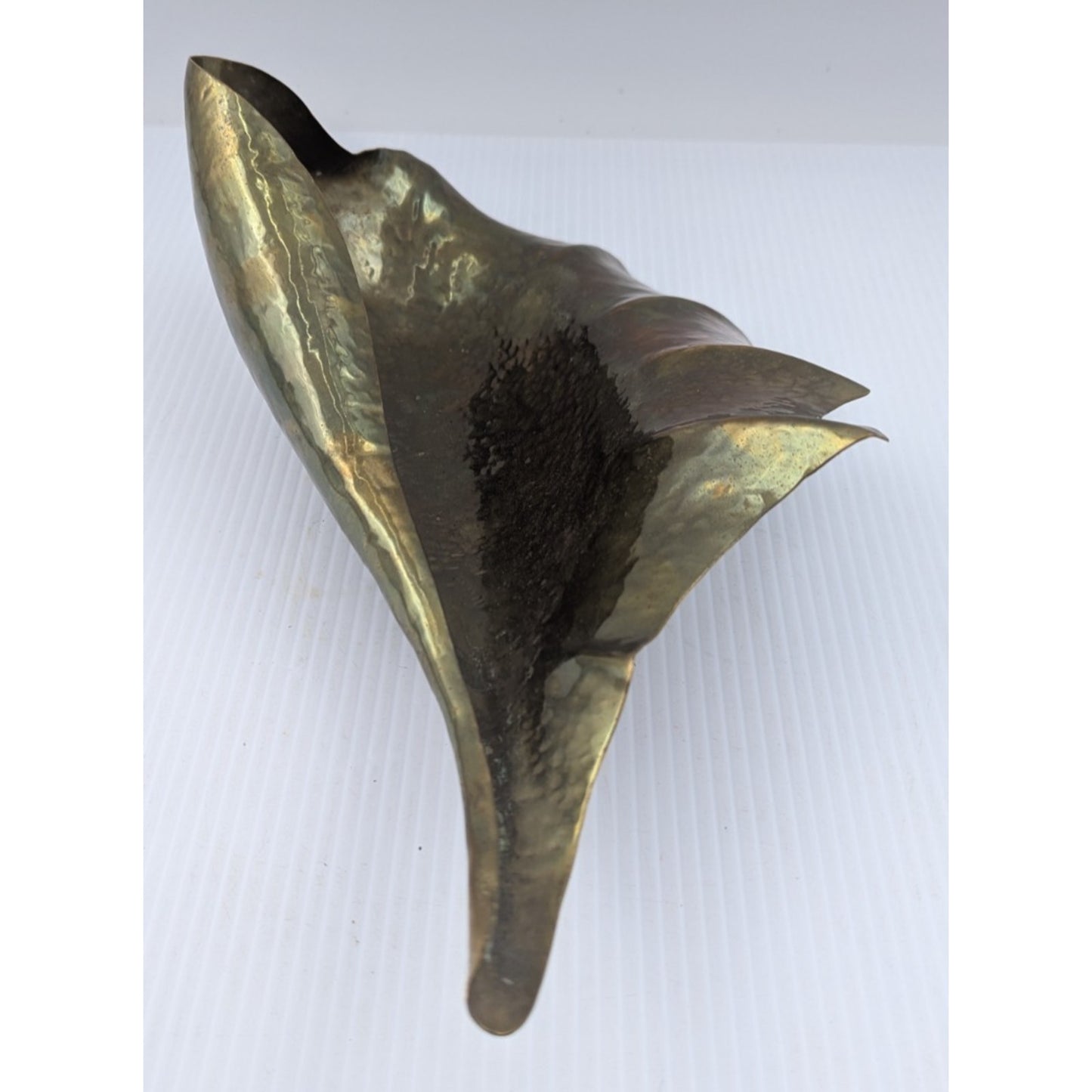 Tin Brass Bowl Seashell Shape Serving Bowl