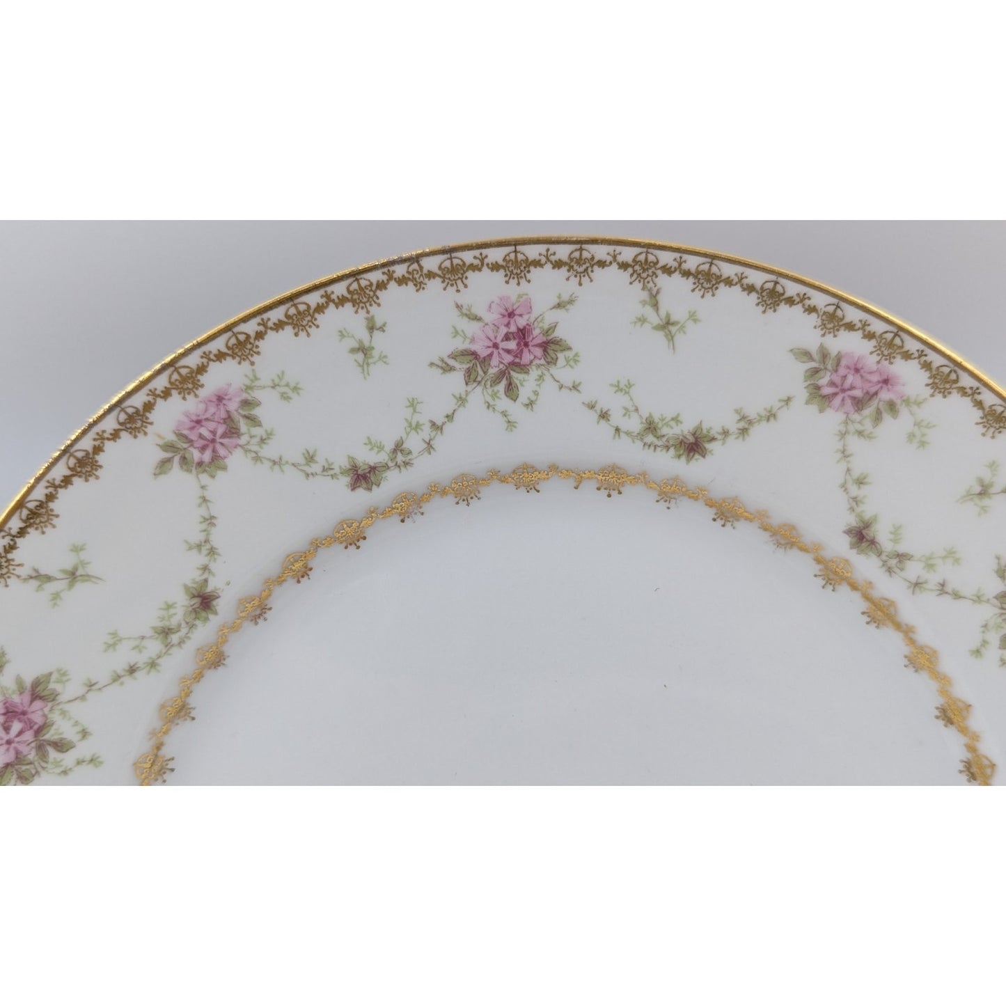 Charles Field Haviland Limoges Floral Luncheon Plate Set of 4 Plates GDA France