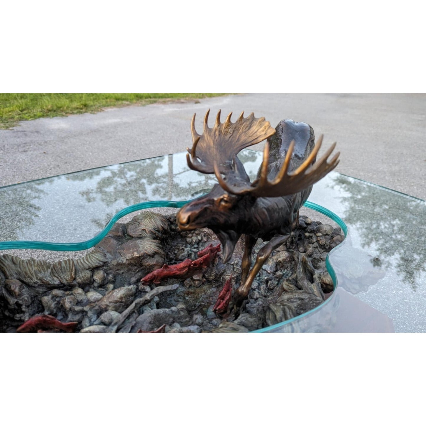 Dennis Jones Bronze Sculpture YUKON Fountain Coffee Table LE 11/30 AS IS
