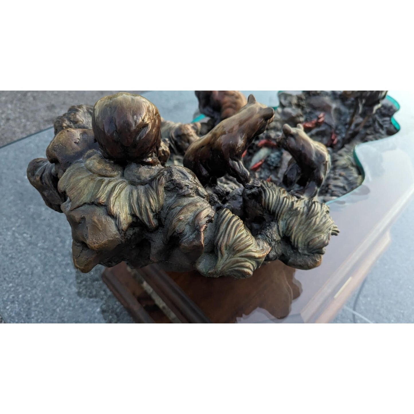 Dennis Jones Bronze Sculpture YUKON Fountain Coffee Table LE 11/30 AS IS
