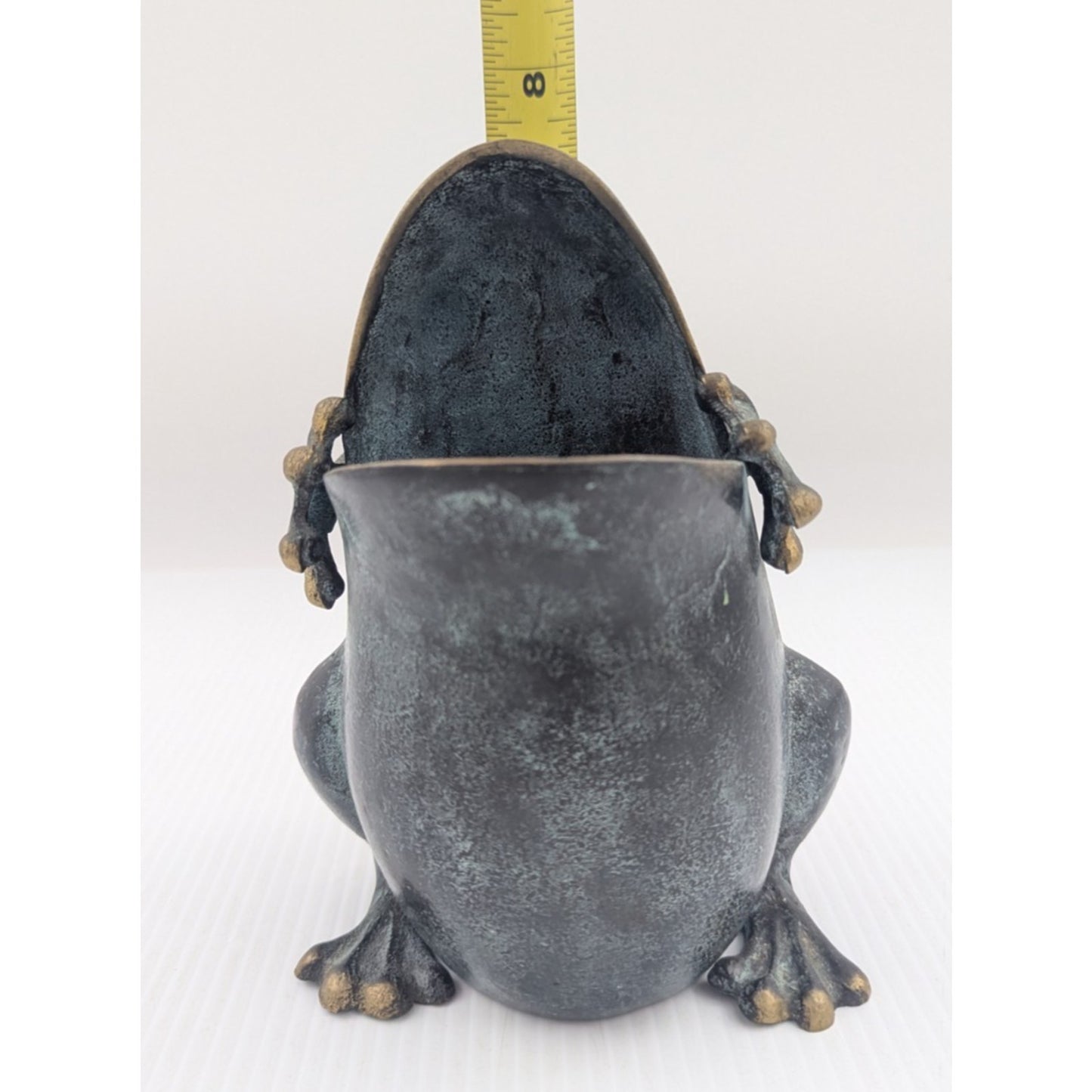 SPI Vintage Brass Frog Statue Planter Holder Vase San Pacific International