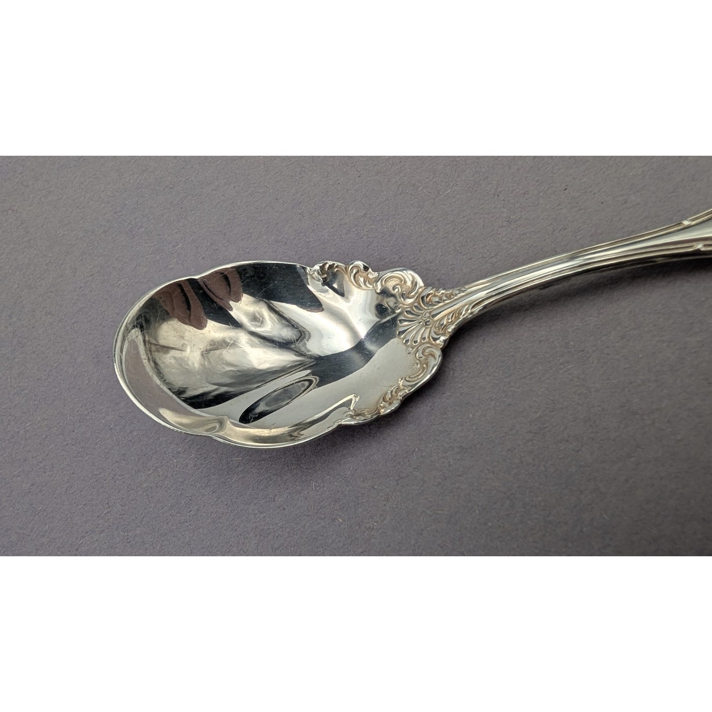 Northumbria Cello Sterling Silver Sugar Shell Spoon 6" 36 g