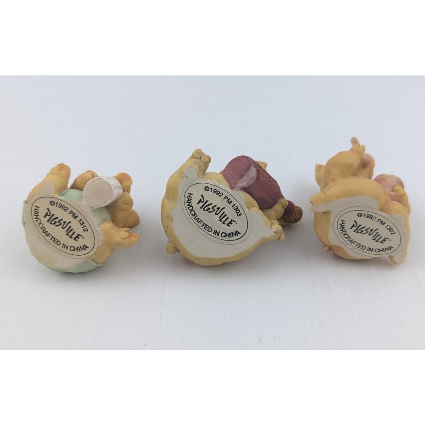 Vintage 1992 Ganz Pigsville Figurines Lot Of 6